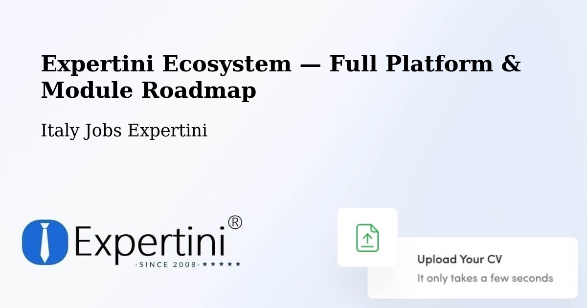 Expertini Ecosystem — Full Platform & Module Roadmap – Arezzo